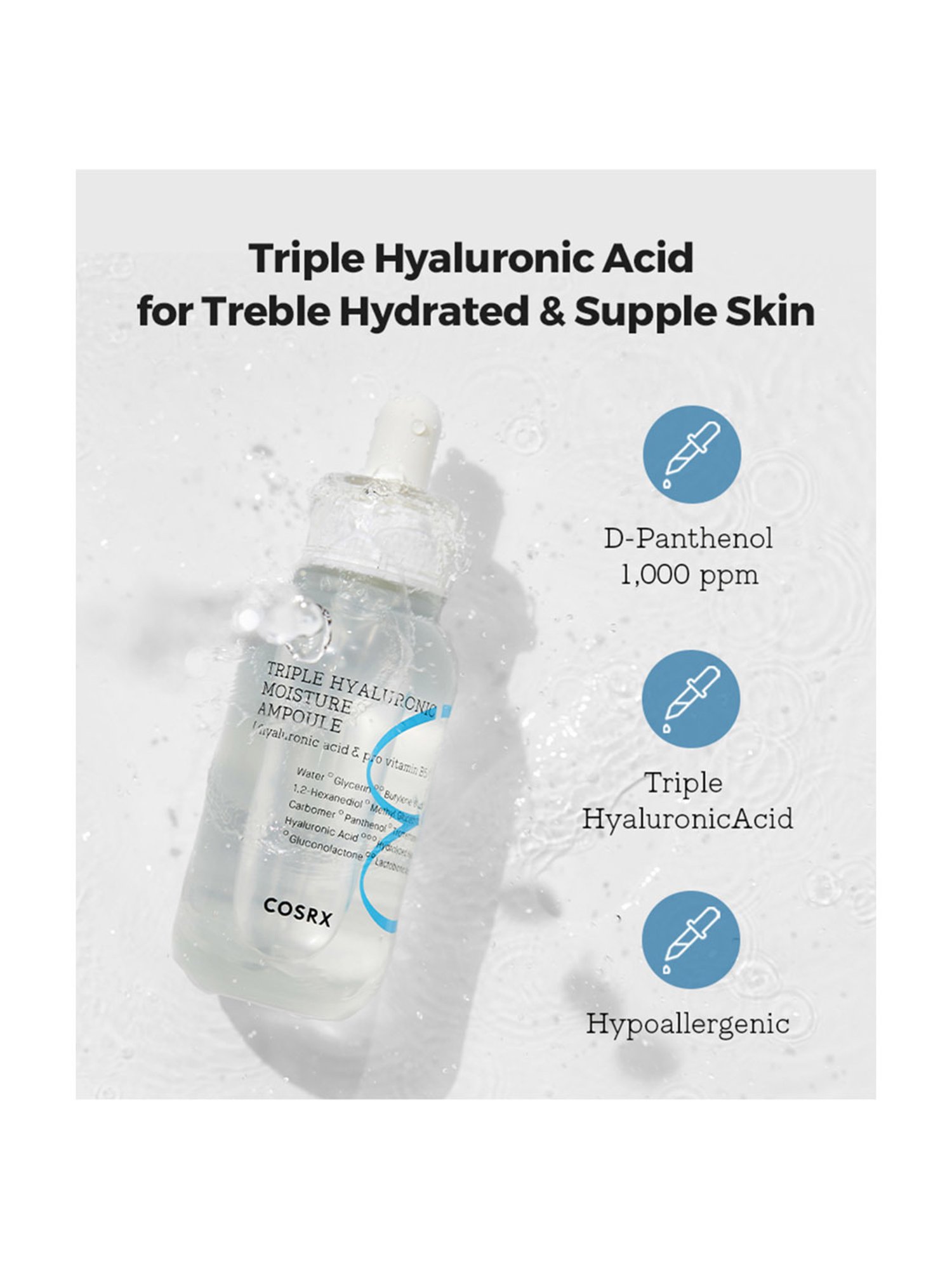 Cosrx Hydrium Triple Hyaluronic Moisture Ampoule  - 40 ml