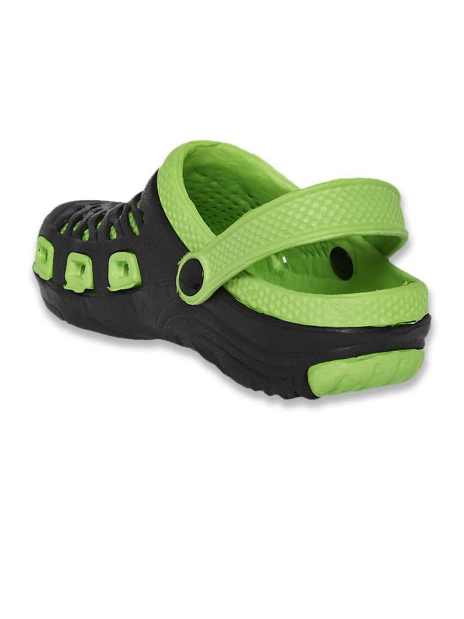 Yellow by Westside Navy Stripe Pattern Slides