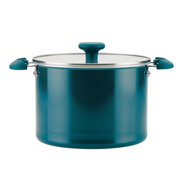 Rachael Ray Create Delicious 8pc Aluminum Nonstick Cookware Stacking Set Teal