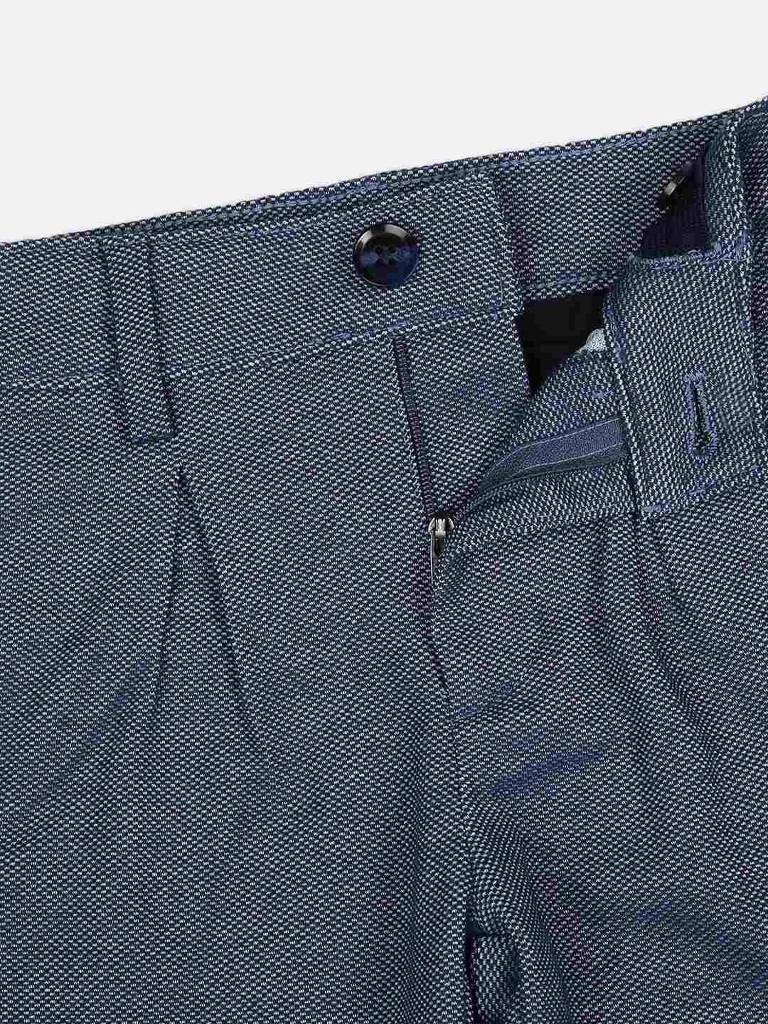 United Colors of Benetton Boys Blue Textured Pattern Trousers