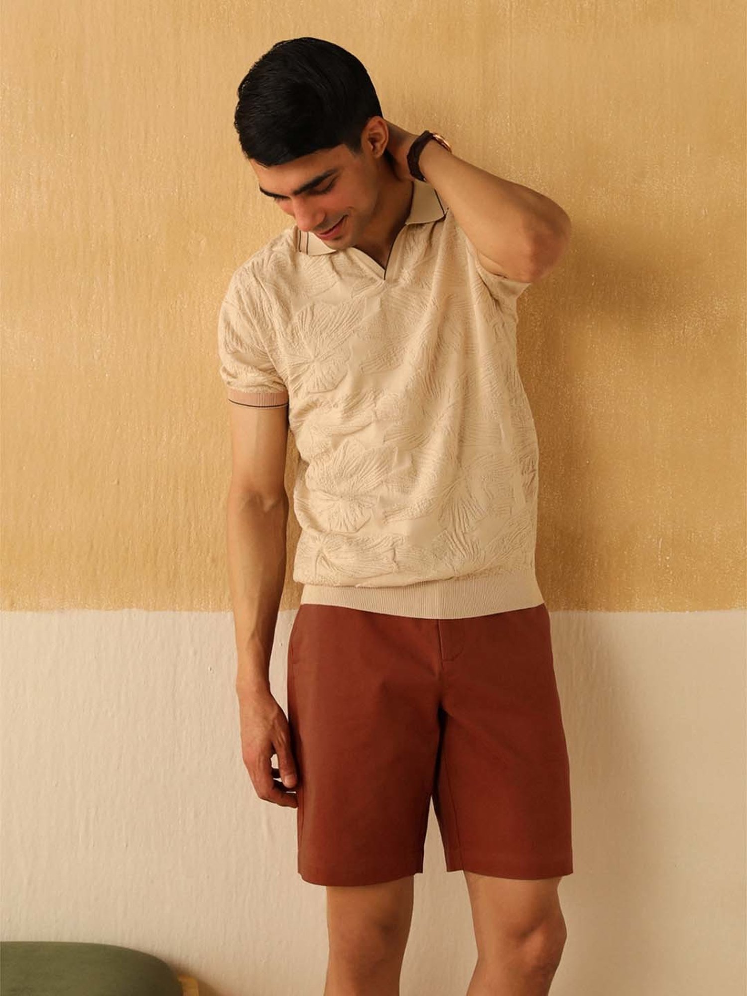 Andamen Rust Regular Fit Shorts