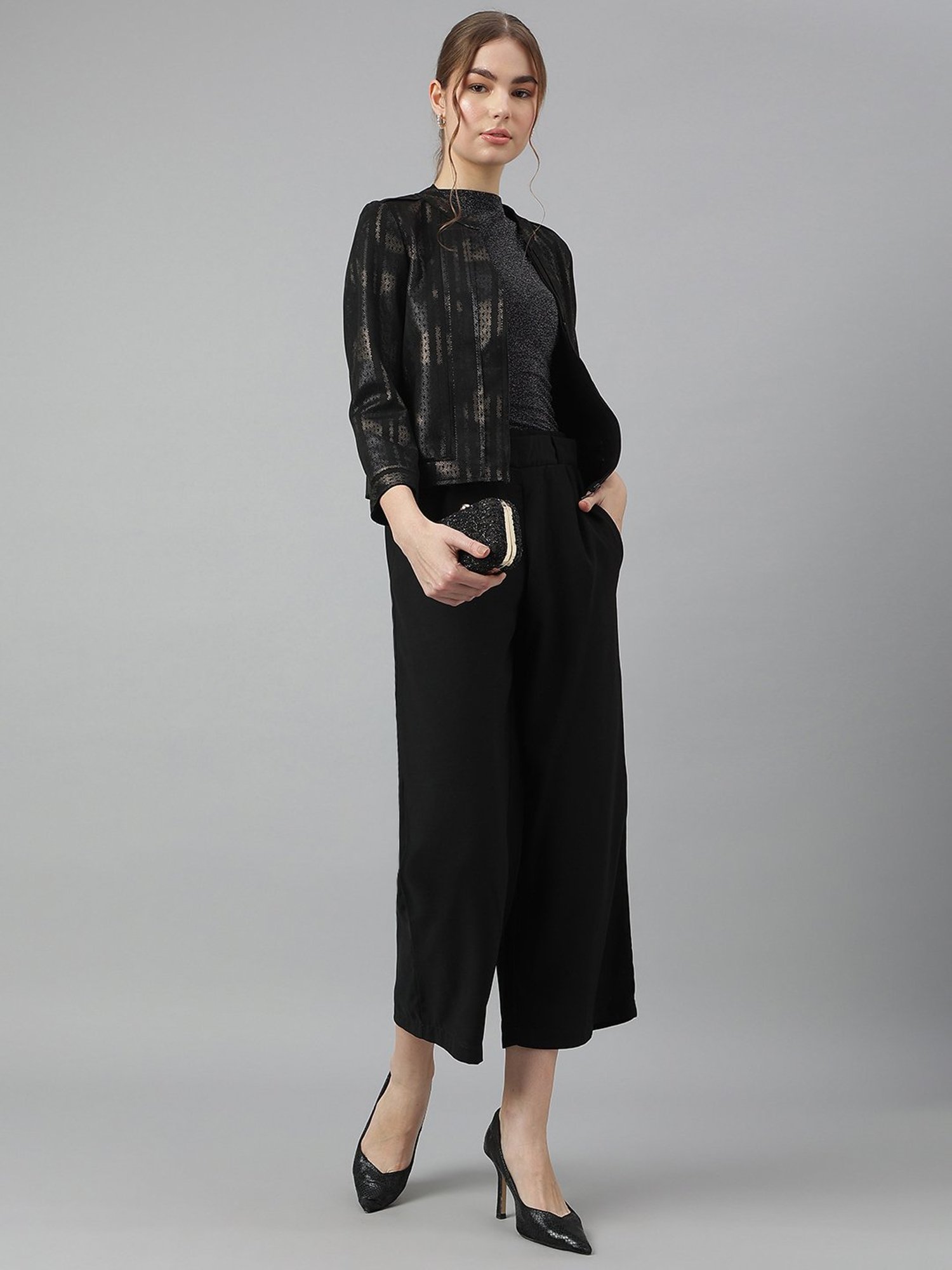 Latin Quarters Black Printed Jacket