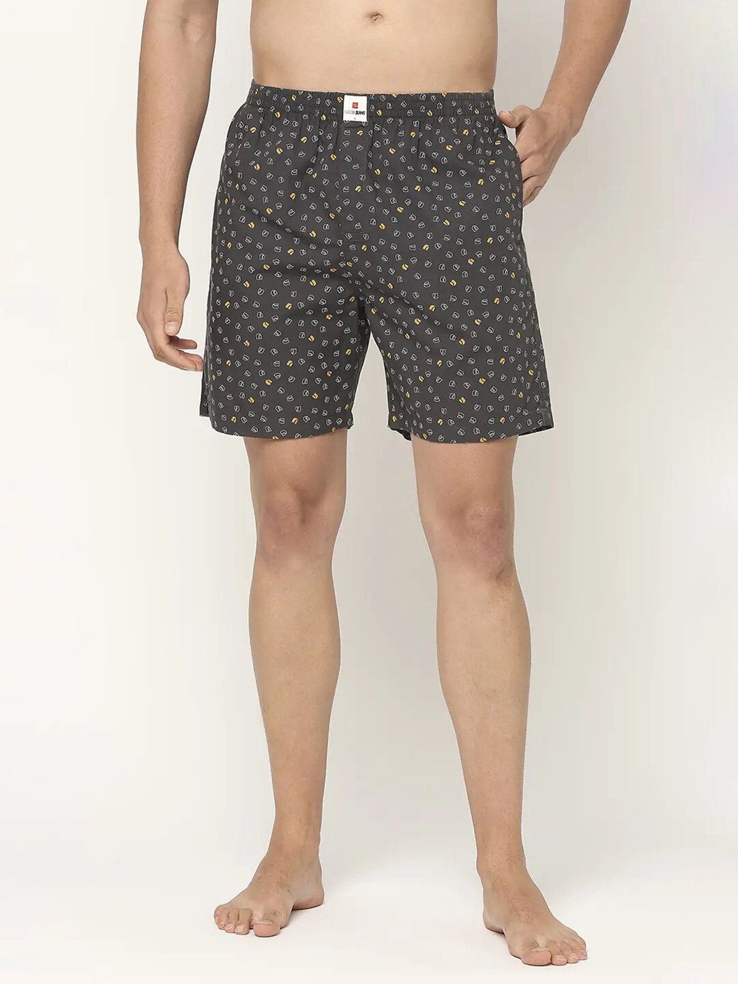 UnderJeans by Spykar Dark Grey Printed Boxers