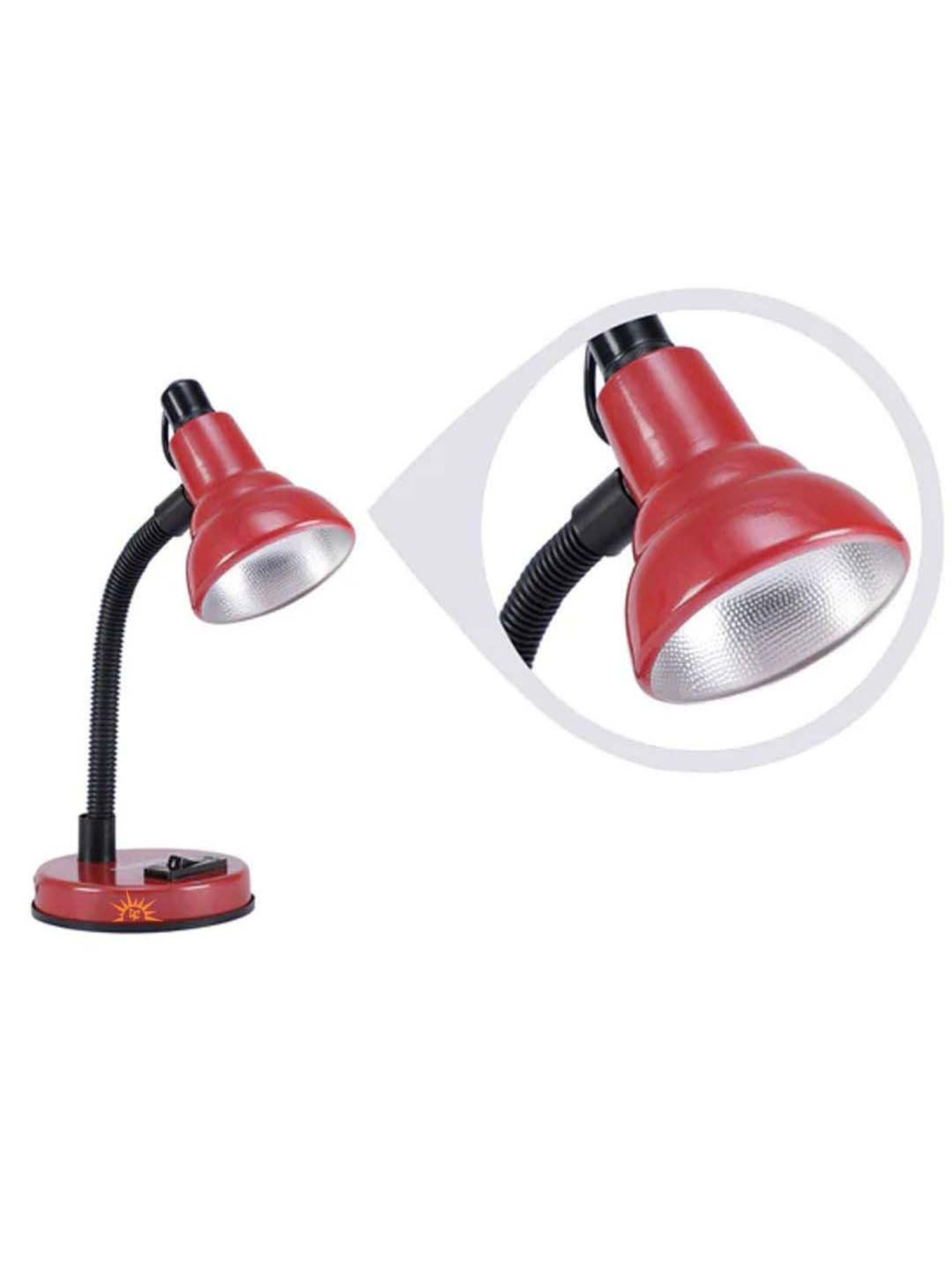 DecorativeRay Red PVC Study Table Lamp - Set of 1