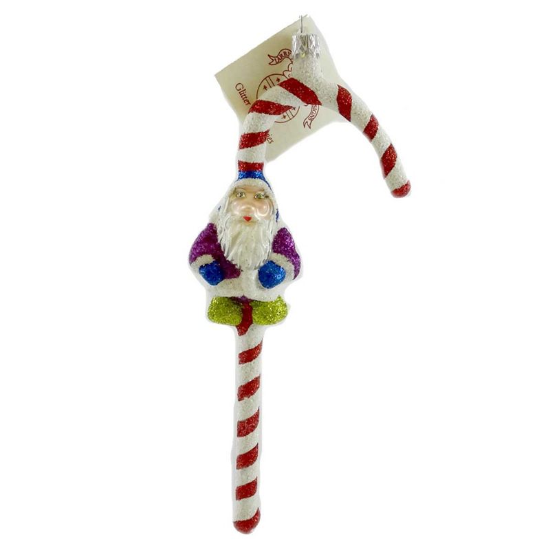 Larry Fraga Tricky Sticky Candycane Ornament Christmas Santa  -  Tree Ornaments