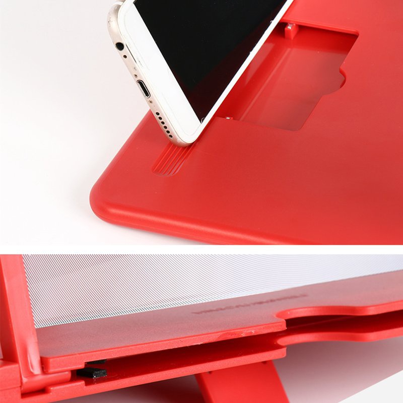Bakeey 10 inch HD 3D Phone Screen Magnifier Enlarge 3-4 Times Foldable Eye Protect Movie Video Screen Amplifier Lazy Desktop Mounts White