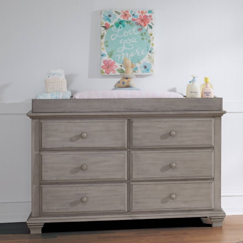 Oxford Baby Changing Table Topper - Stone Wash
