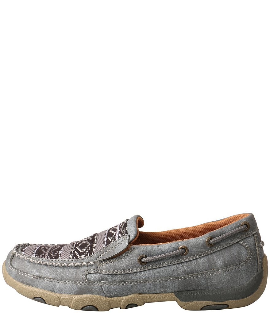 Twisted X Women's Printed Leather Slip-On Driving Mocs