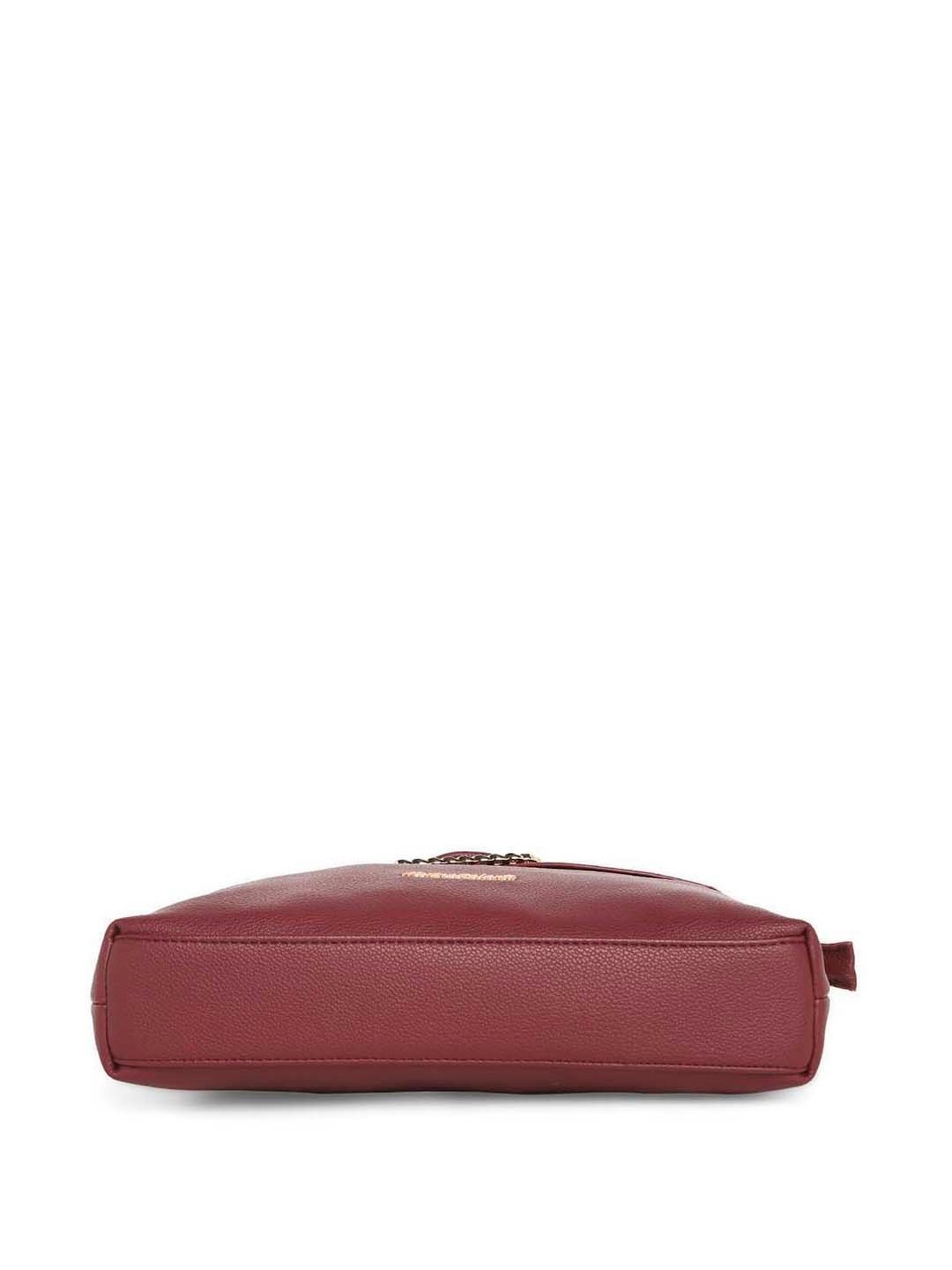 Marina Galanti Maroon Solid Medium Sling Handbag