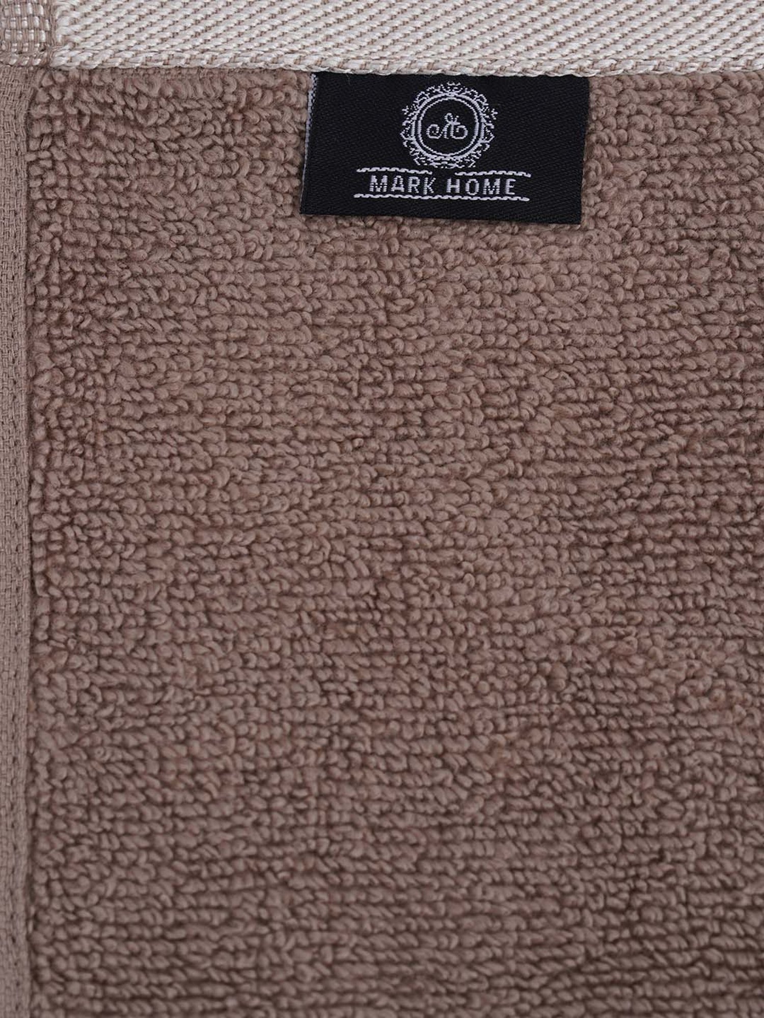 Mark Home Simply Soft Brown Cotton 500 GSM Zero Twist Anti Bacterial Face Cloths - Set of 4