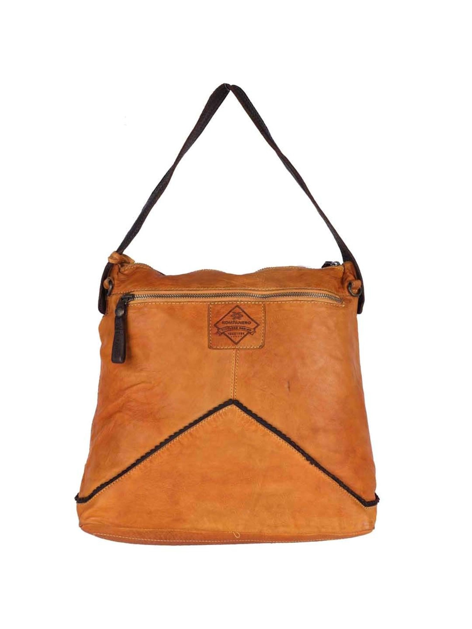 KOMPANERO Yellow Cut Work Medium Shoulder Bag