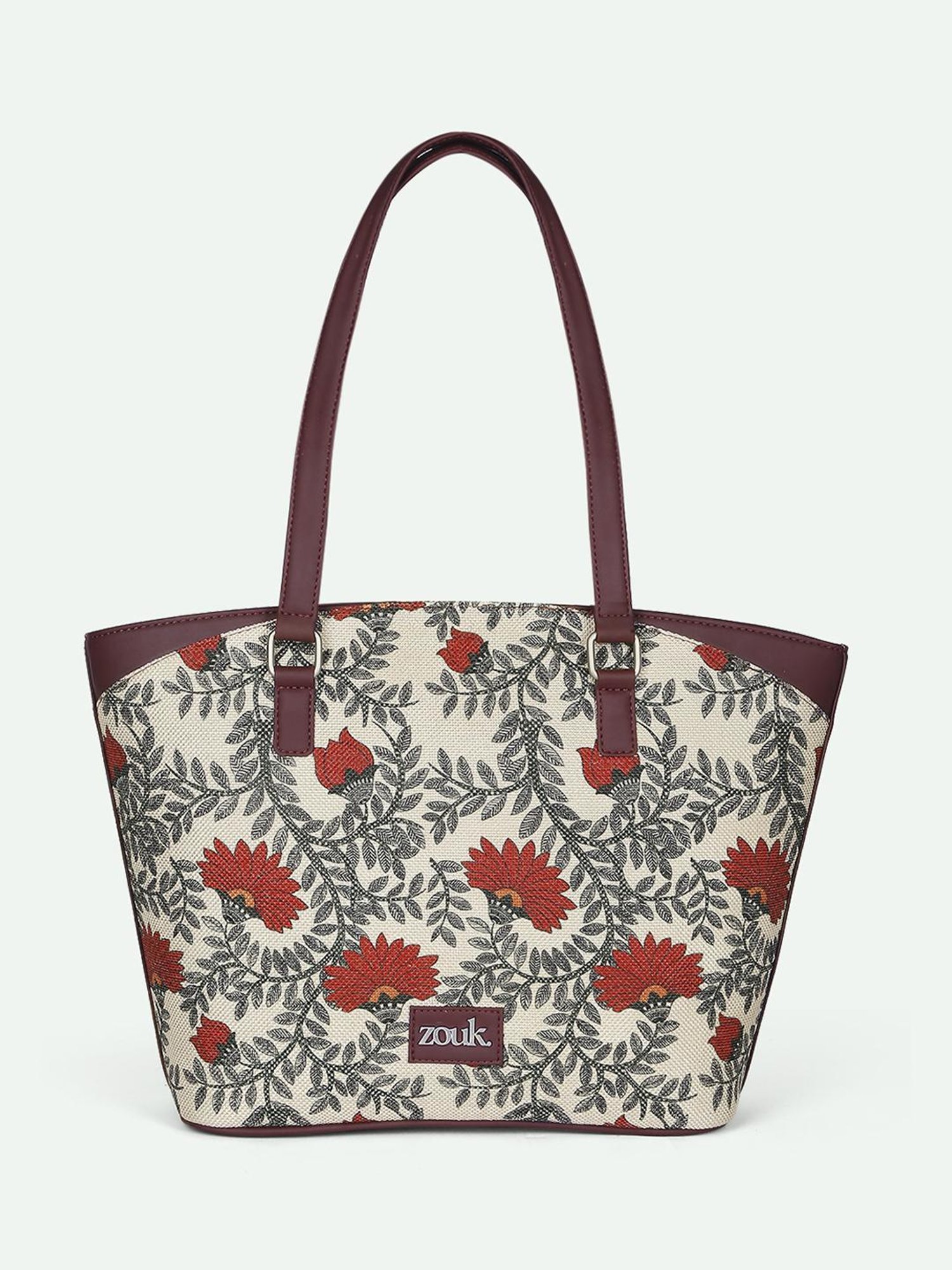 ZOUK Nawabi Couture Printed Tote Handbag