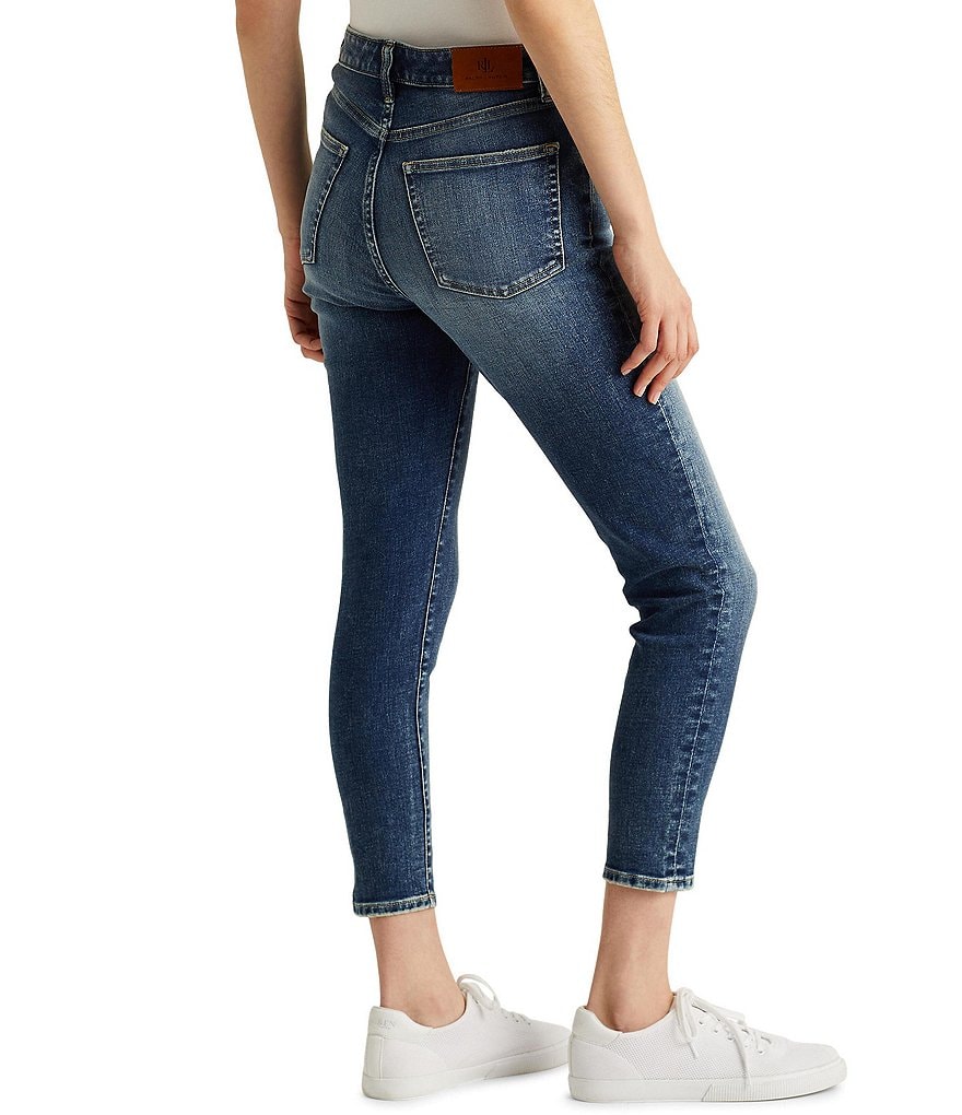 Lauren Ralph Lauren Petite Size High-Rise Skinny Cropped Jeans