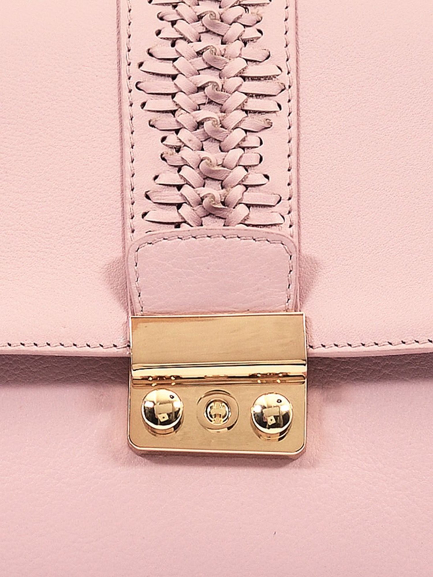 Eske  Pink Solid Medium Sling Handbag