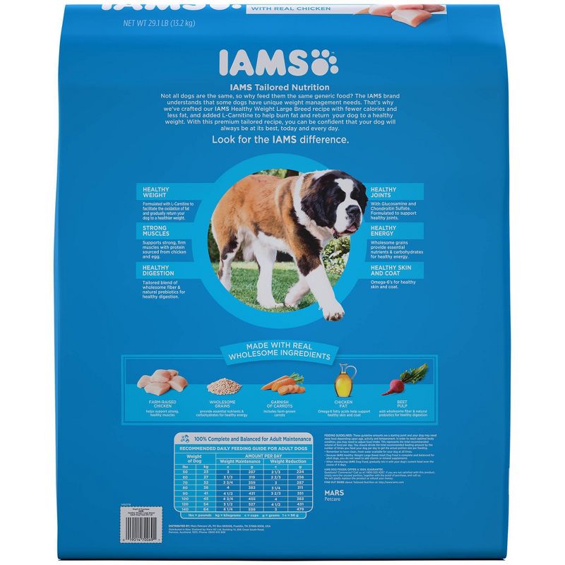 Iams Proactive Health Healthy Weight with Real Chicken Large Breed Adult Premium Dry Dog Food - 20.1lbs