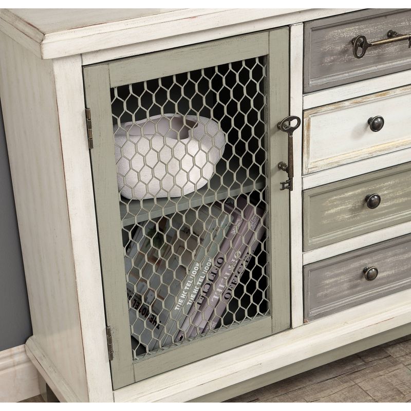 Laredo 2 Door 4 Drawer Credenza Brown - Treasure Trove Accents