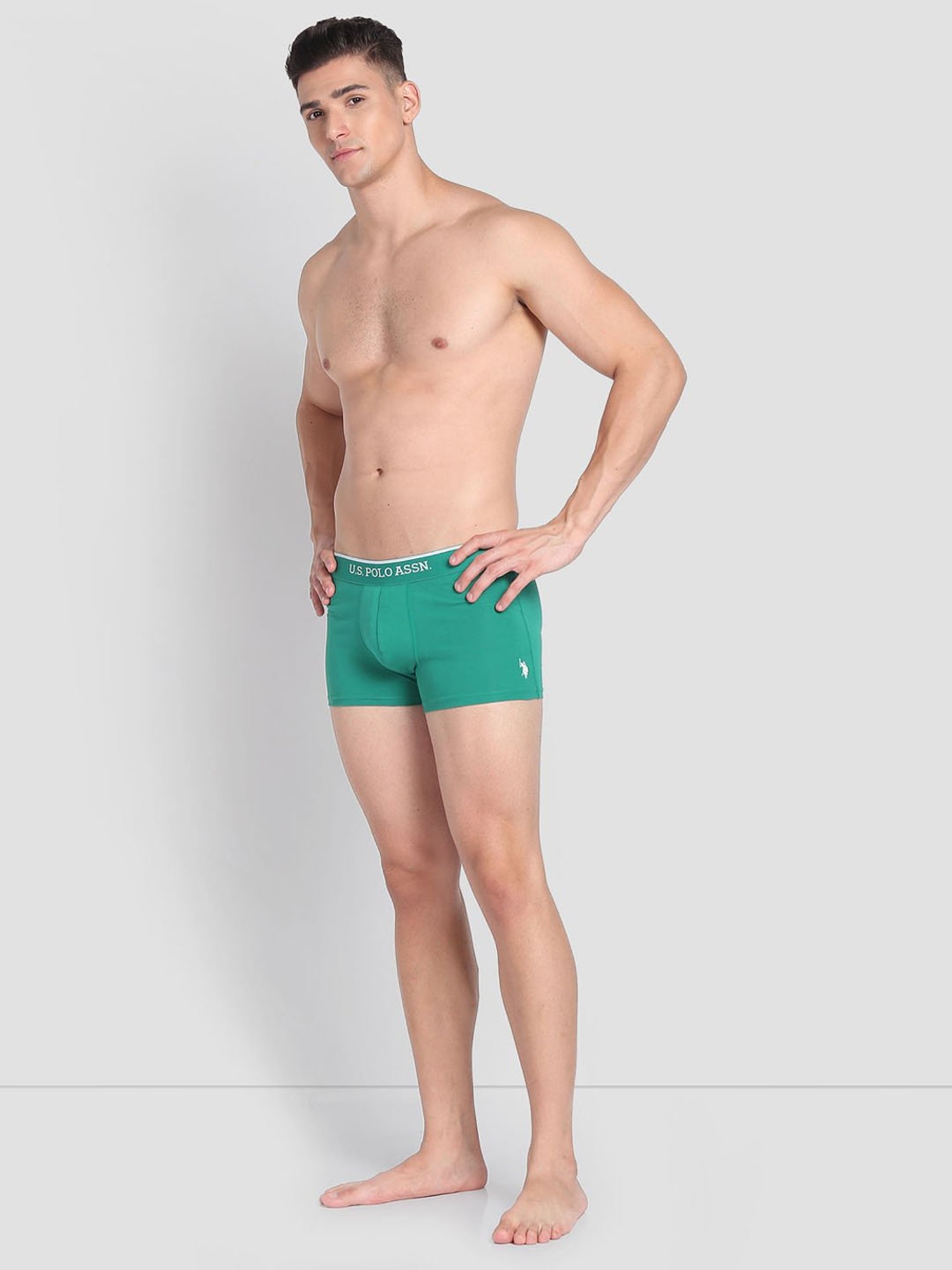 U.S. Polo Assn. Multicolor Cotton Regular Fit Trunks - Pack Of 3