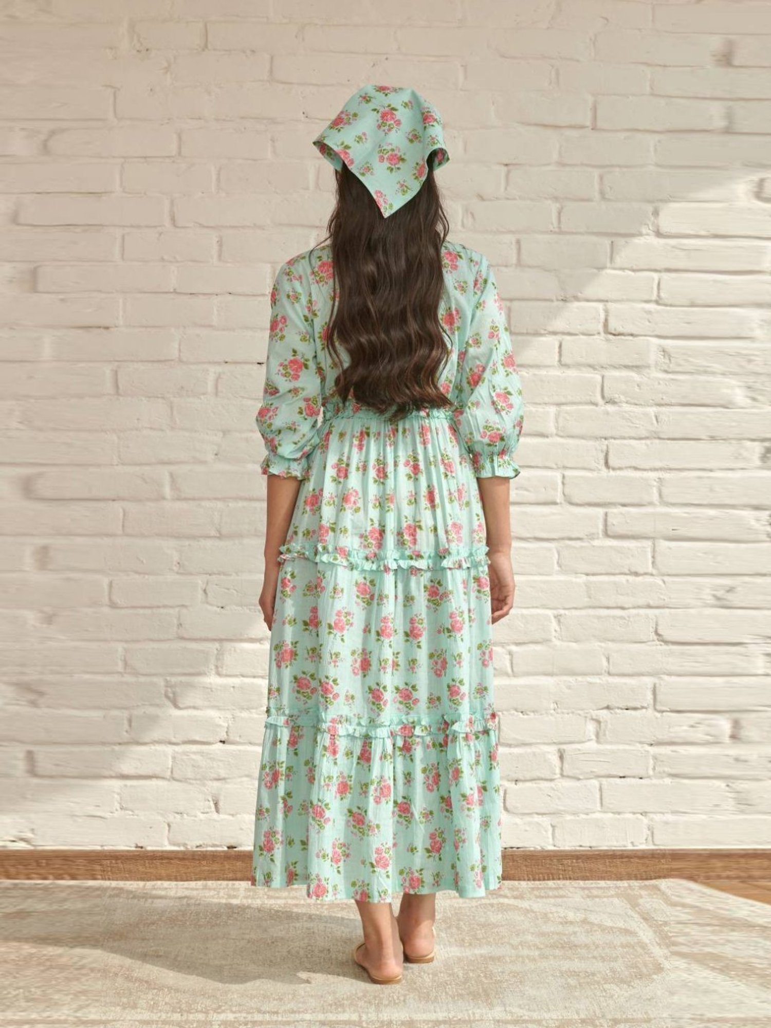 Prakriti Jaipur Blue Dahlia Long Dress