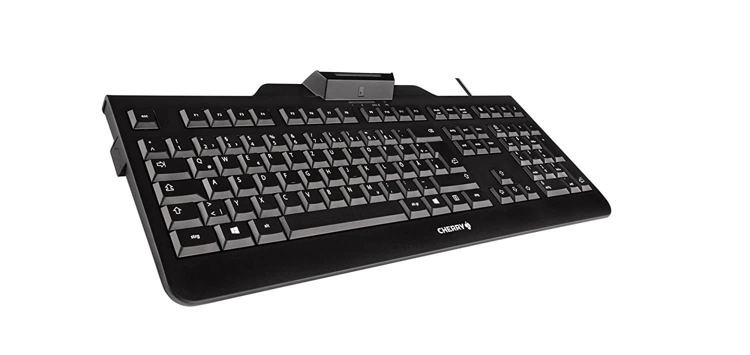 Cherry KC 1000, Smartcard TAA Compliant USB Keyboard (JK-A0104EU-2),Black