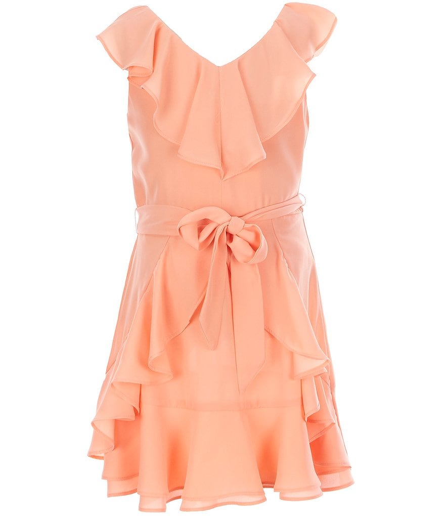 Honey and Rosie Big Girls 7-16 Lace Tiered A-Line Dress