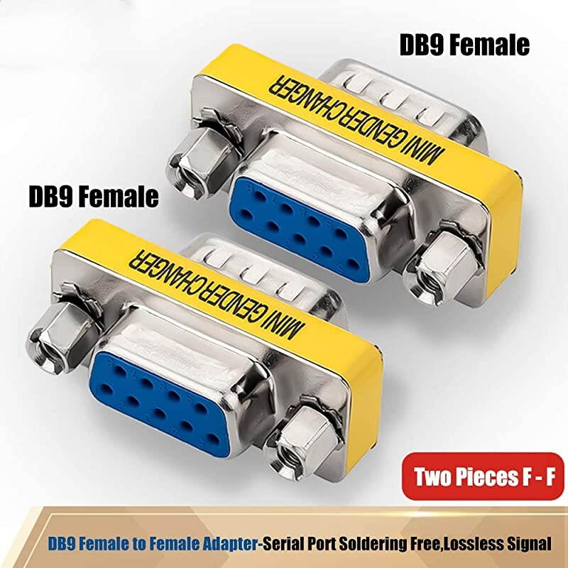 6-Pack 9Pin RS232 Serial Cable DB9 Male to Male/Female to Female/Male to Female Mini Gender Changer Adapter Coupler Connector