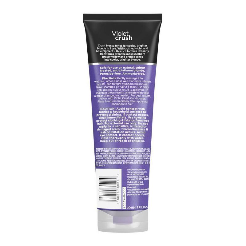 John Frieda Violet Crush Purple Shampoo for Blonde Hair - 8.3 fl oz