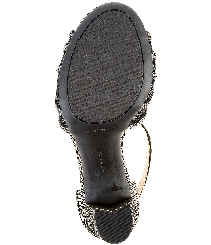 Alex Marie Hashleigh Metallic Mesh Jeweled Dress Sandals