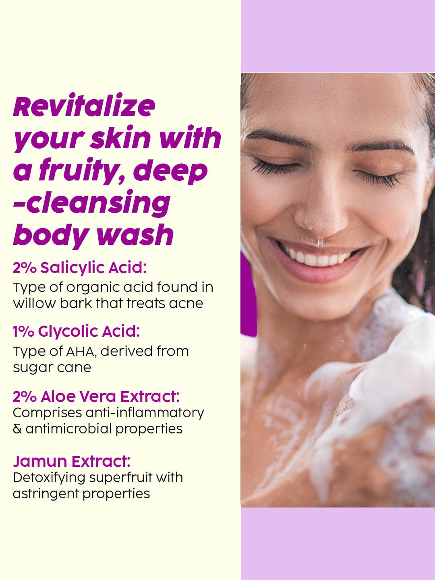 PLIX THE PLANT FIX Jamun Acne Control Juicy Body Wash - 236 ml