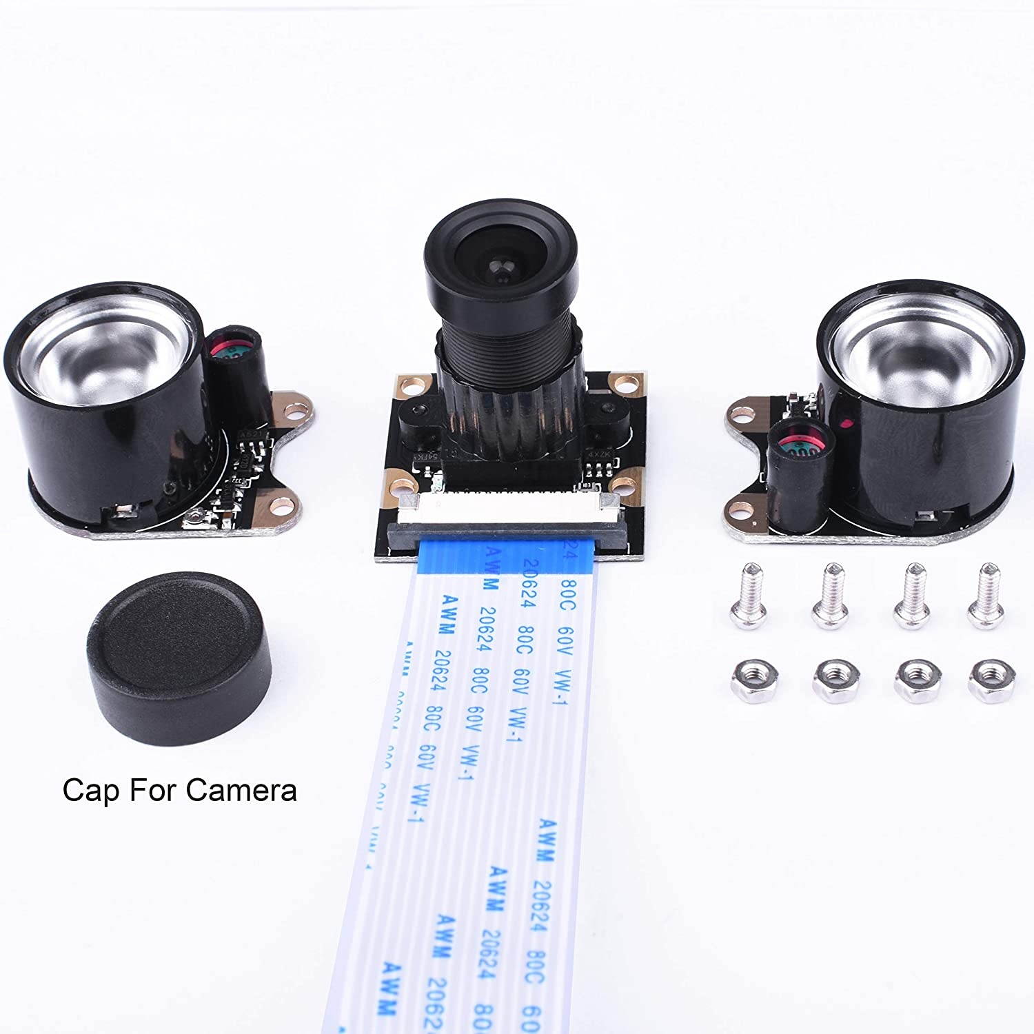 Kuman Raspberry Pi Camera Module 5MP 1080P Ov5647 Sensor HD Video Webcam Supports Night Vision SC15, Black
