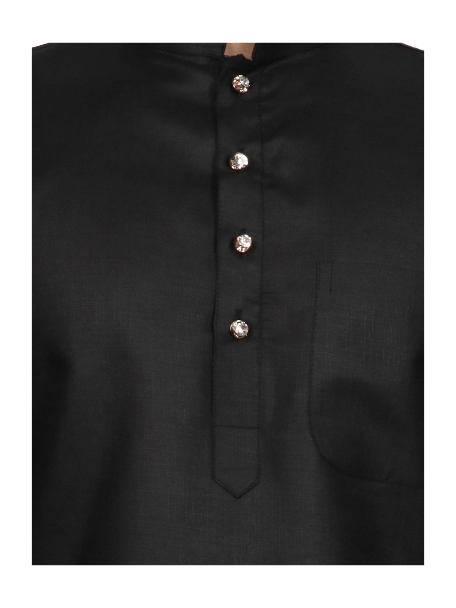 SG LEMAN Black Full Sleeves Solid Kurta Set