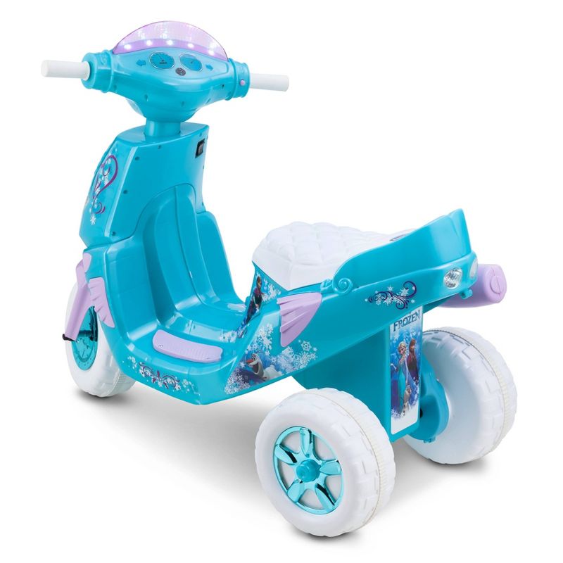 Kid Trax 6V Disney Frozen Twinkling Lights Scooter Powered Ride-On - Blue