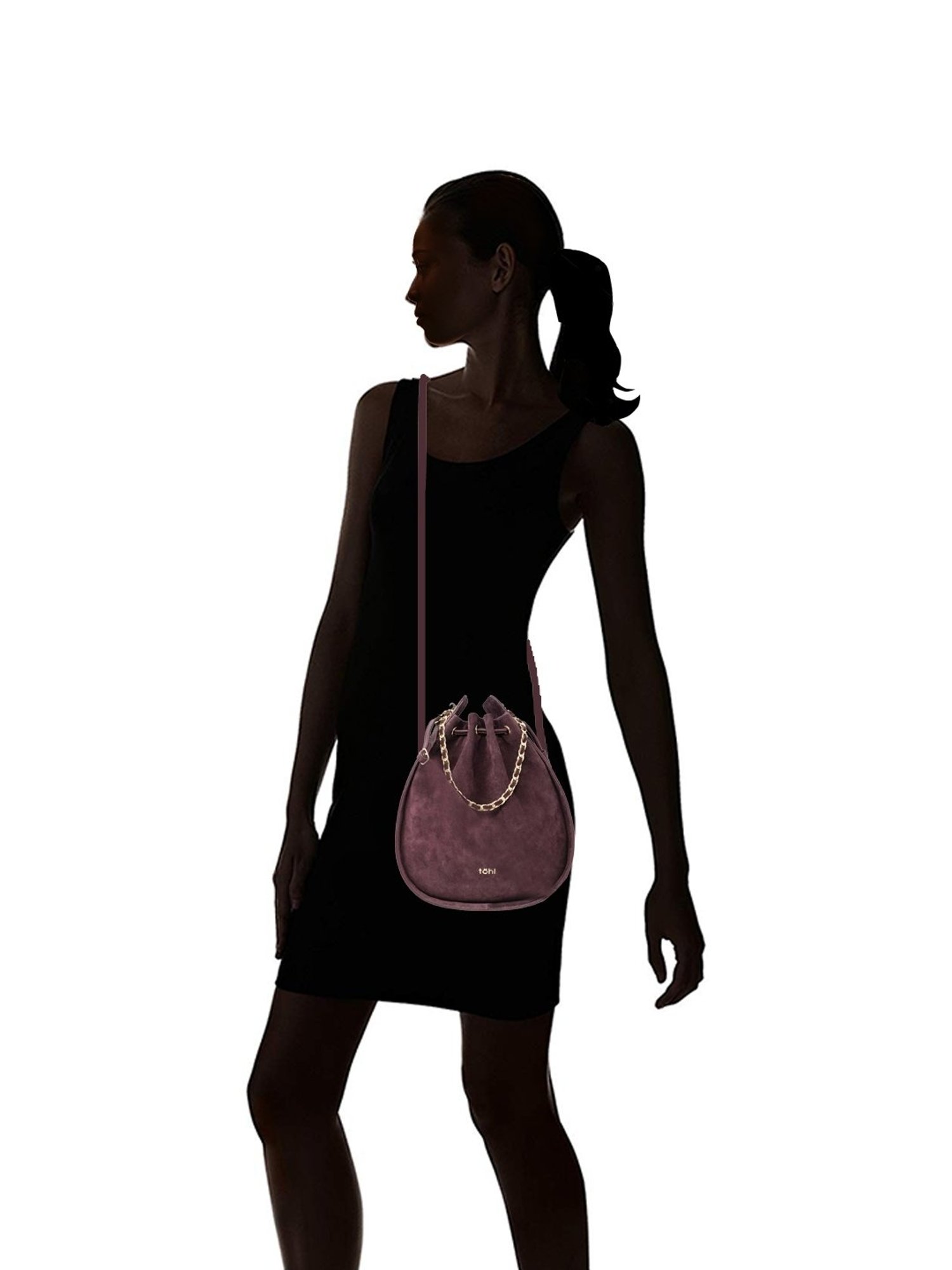 Tohl Maroon Solid Medium Sling Handbag