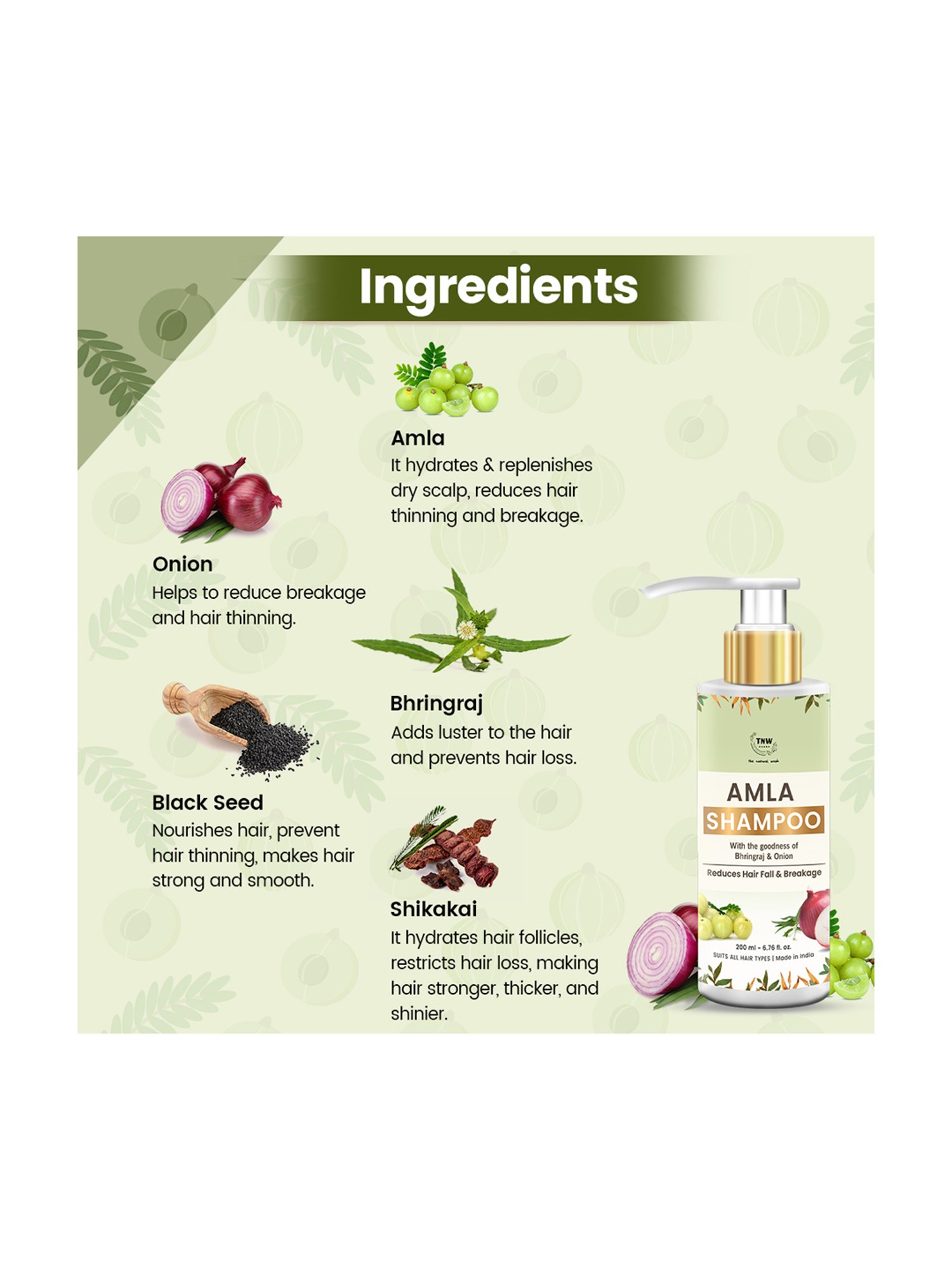 TNW-The Natural Wash Amla Shampoo - 200 ml