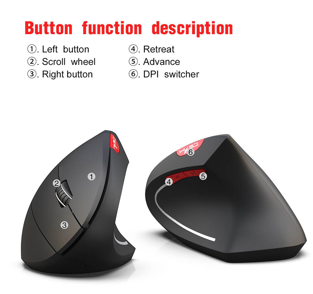 Vertical mouse 2.4G Wireless Mouse Optical Bluetooth 3.0 Ergonomic Mouse  Wireless Mouse 6 Buttons 2400 DPI Mouse For PC Laptop Gamer