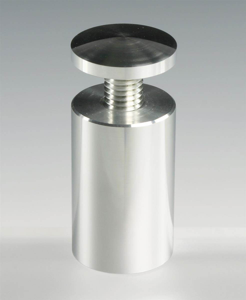 Set of 8 - 1-1/4" x 2", Polished Silver aluminum Standoff Screws For Mounting Two (2) 3D Sign Displays (4 Standoffs Per Sign) (SO3251AL)