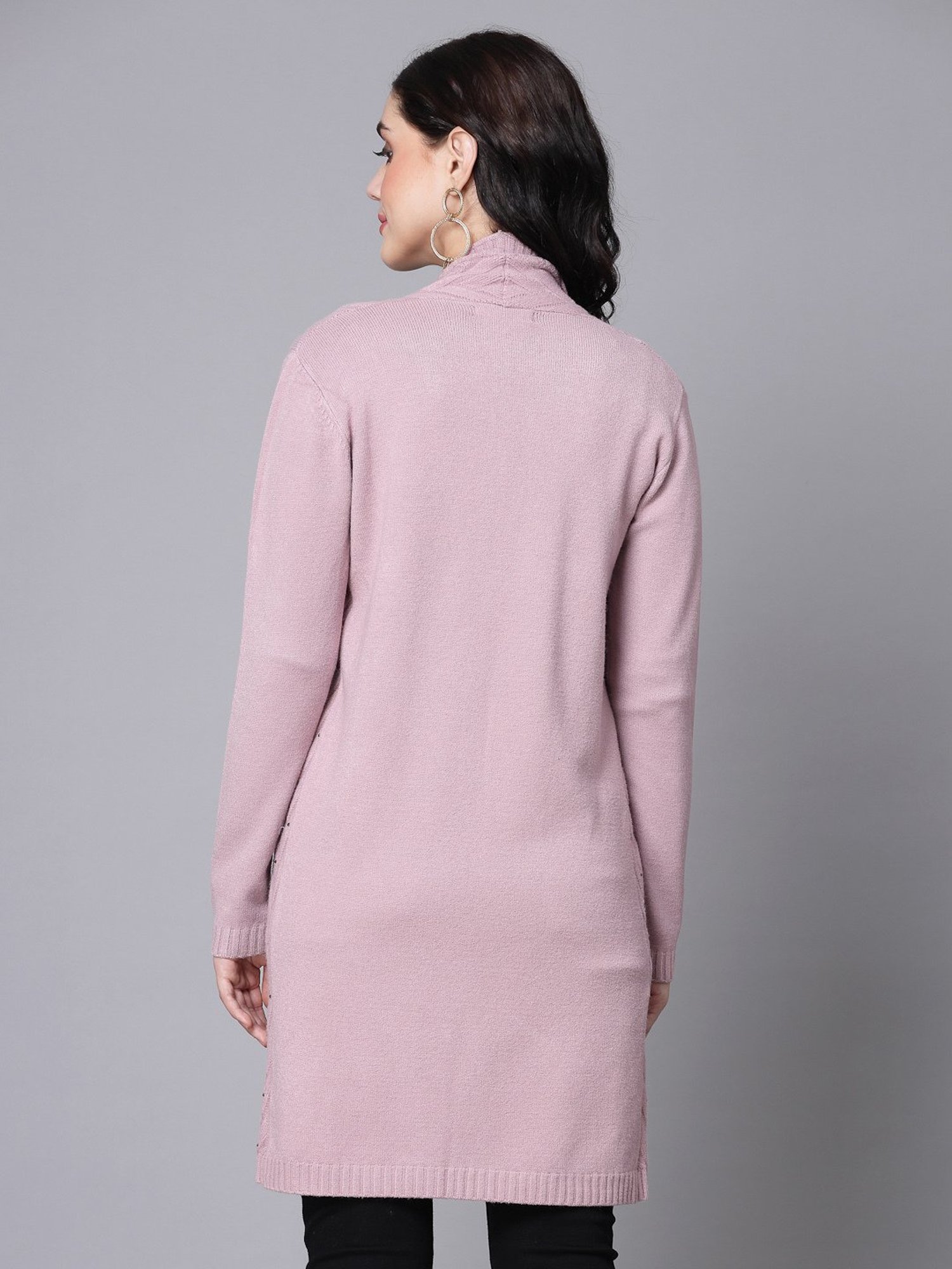 Mafadeny Mauve Long Shrug