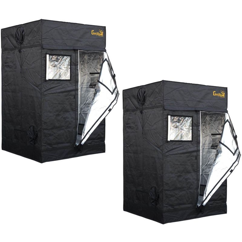 Gorilla Grow Tent Lite Line 4' x 4' Greenhouse Garden Rooms, Pair | GGTLT44