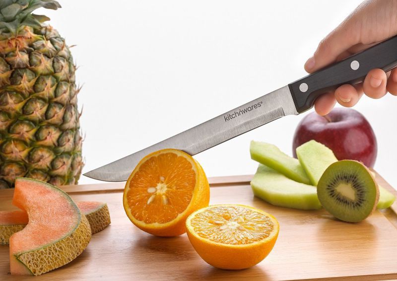 Knife Set With Wooden Block - 15 Piece Set Includes Chef Knife, Bread Knife, Carving Knife, Utility Knife, Paring Knife, Steak Knife, Boning Knife, Scissors And Knife Sharpener. - By Kitch N&rsquo; Wares