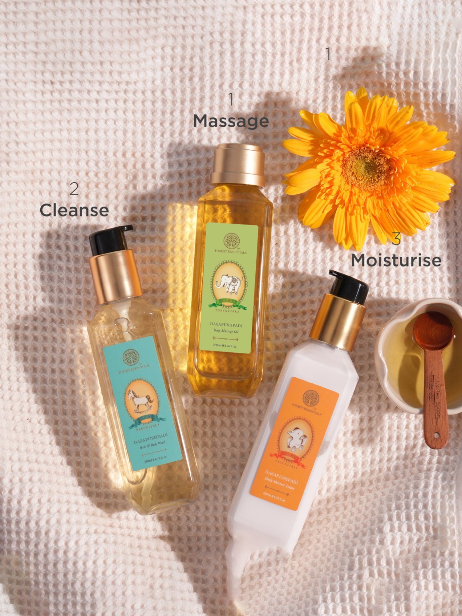 Forest Essentials Ayurvedic Dasapushpadi Daily Body Lotion for Babies - 200 ml