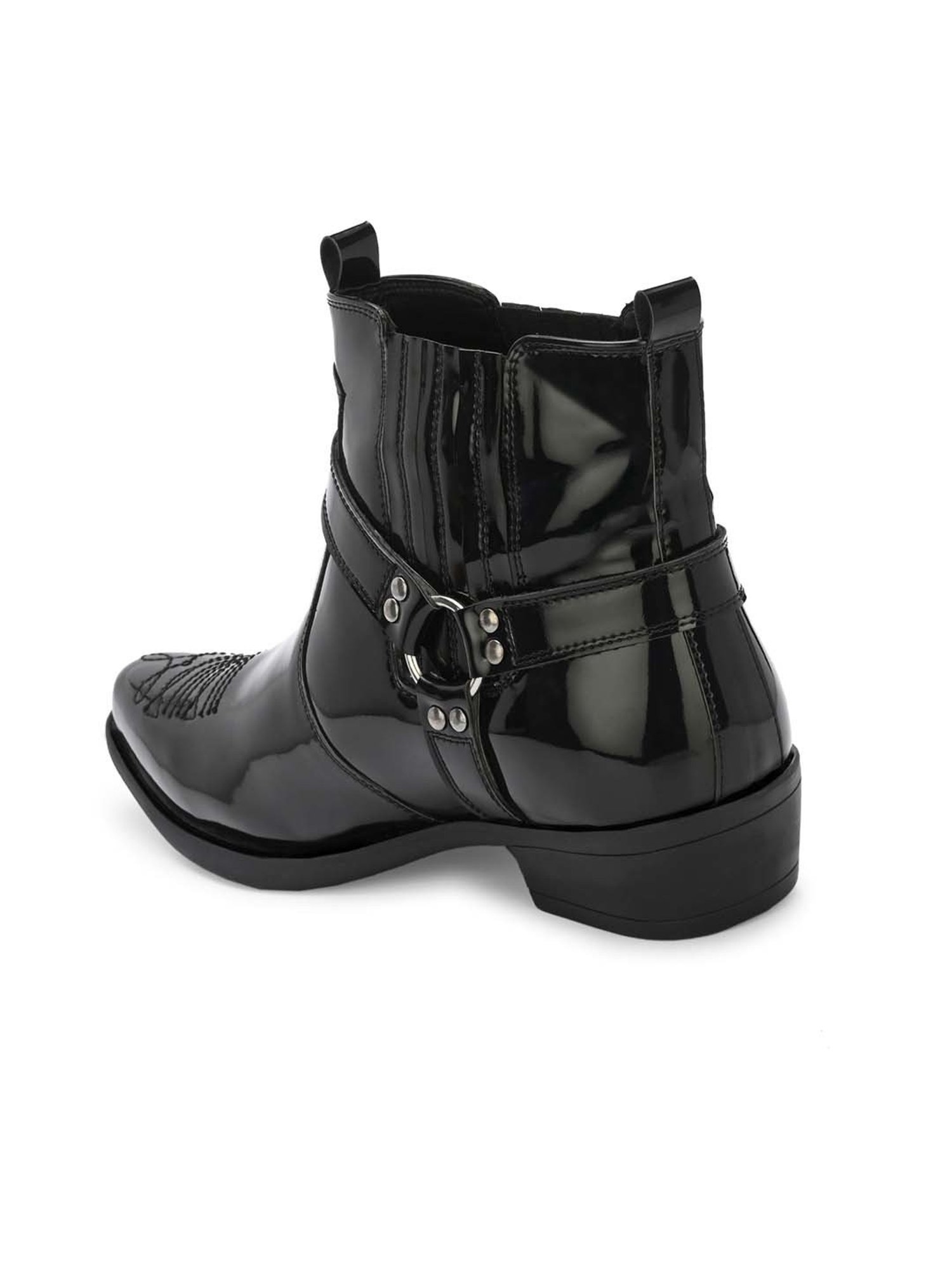 San Frissco Men's Cowboy Black Chelsea Boots