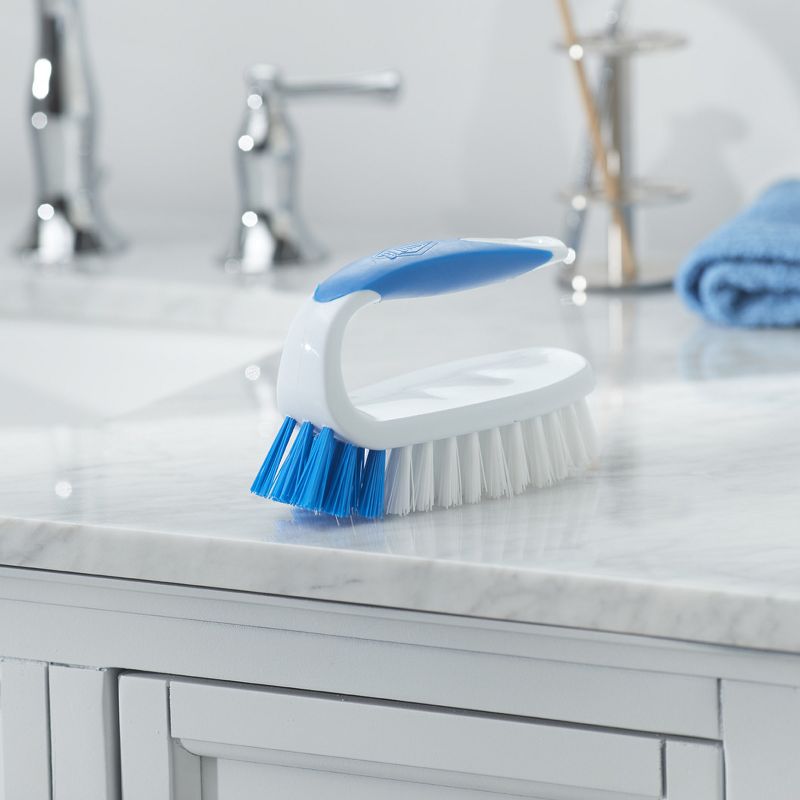 Deluxe Aluminum Handle Toilet Brush with Fully Removable Liner White - Bath Bliss