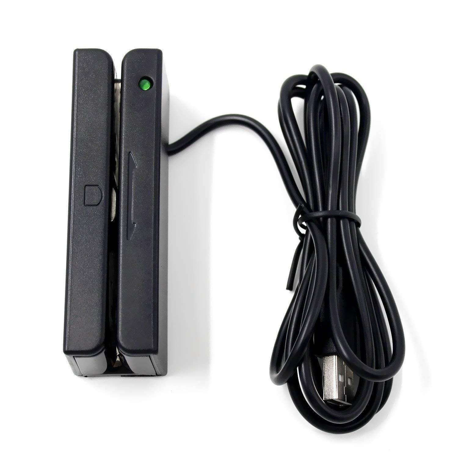 USB Magnetic Stripe Card Reader 3-Track POS Credit Card Reader Swiper MagStripe Swipe Card Reader