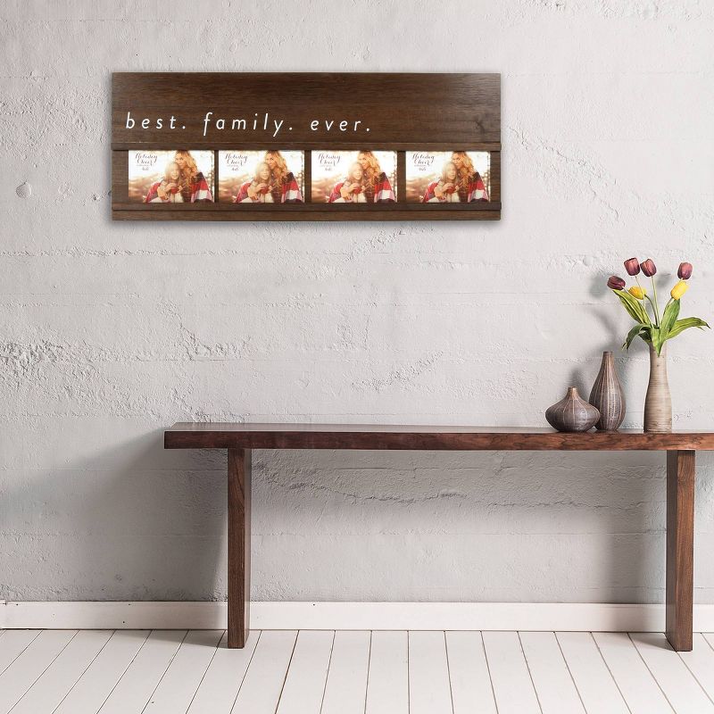 Photo Slide Collage Best Family Ever Deep Brown/White - New View