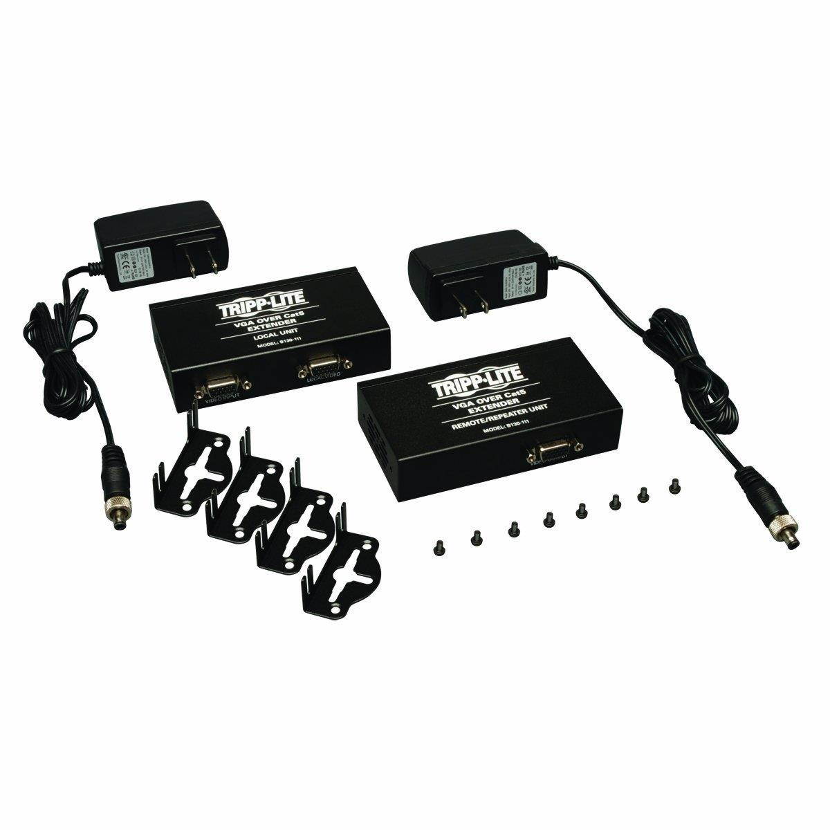 Tripp Lite VGA over Cat5 / Cat6 Extender, Transmitter and Repeater 1920x1440 at 60Hz(B130-111)