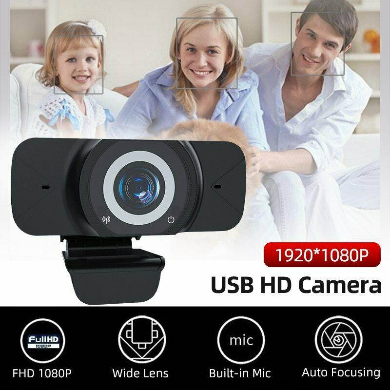 1080P HD Webcam Camera USB Cam Microphone Video Computer For PC Laptop Desktop