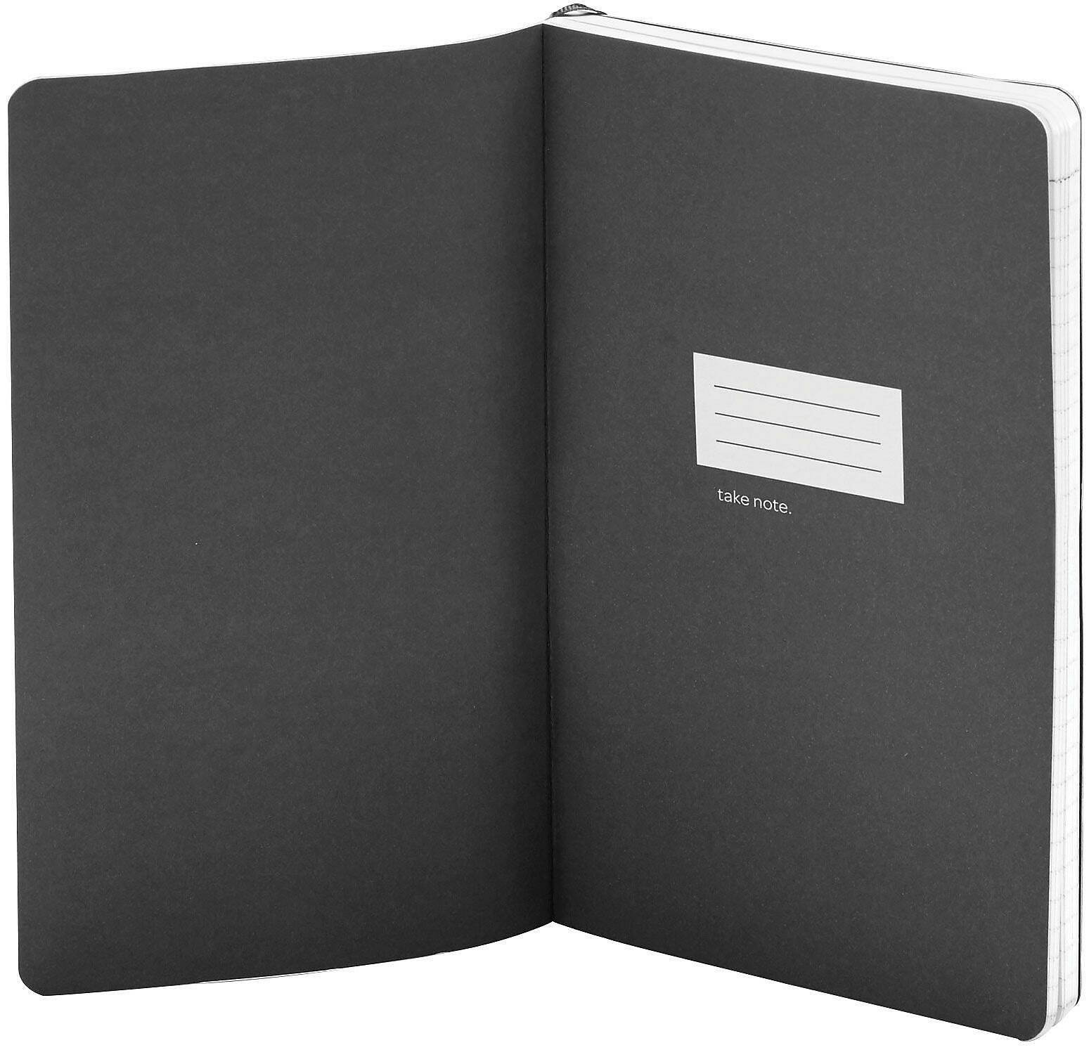 Poppin Dark Gray Medium Softcover Notebook 103193