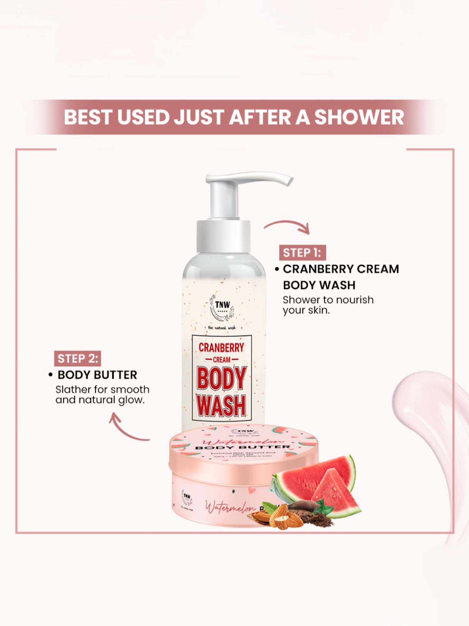 TNW-The Natural Wash Watermelon Body Butter - 200 gm