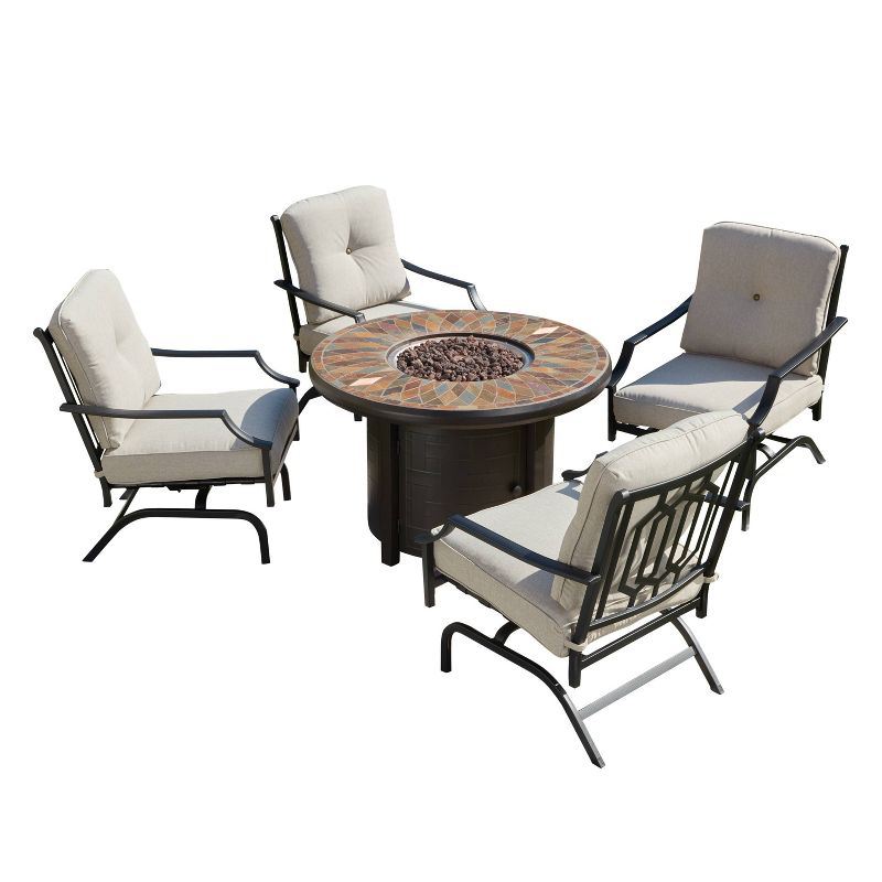 5pc Patio Fire Seating Set - Patio Festival