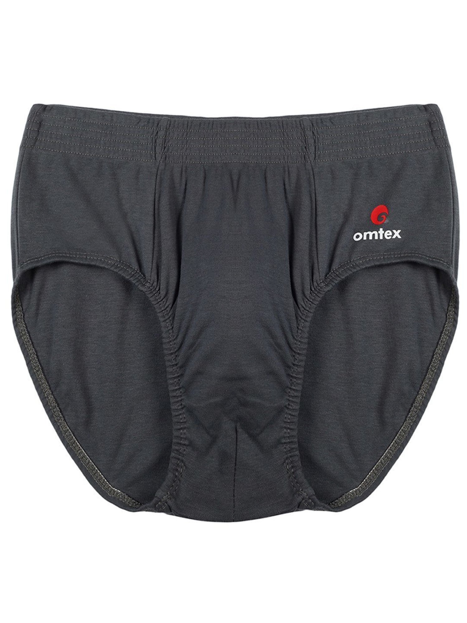 Omtex Men's Sports Cricket Special Brief Pack of 2 (Grey & Navy) Size - S