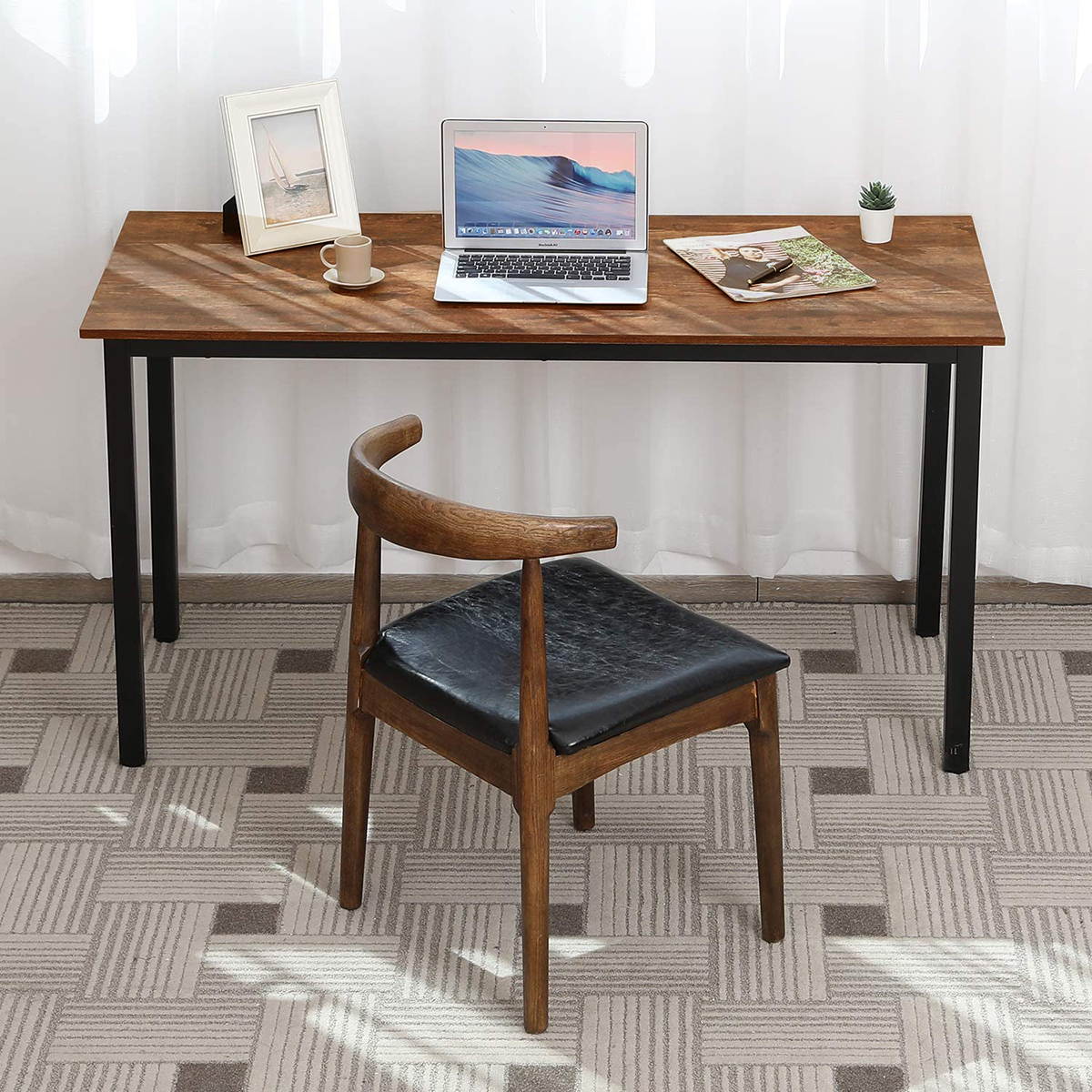 39.4" Industrial Rustic Computer Desk PC Laptop Gaming Table Home Office Workstation